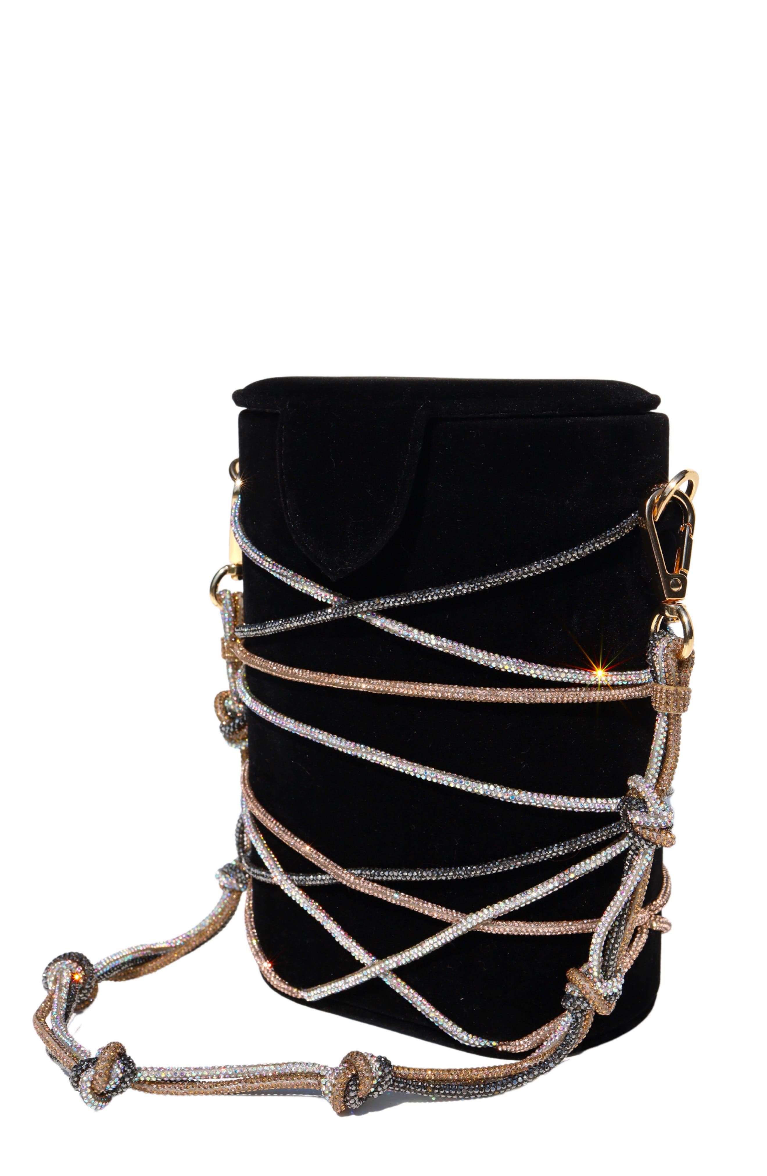 Simitri Knotty Bucket Bag, Alternate, color, Black