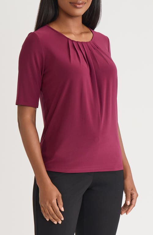 Kasper Box Pleat Top In Red