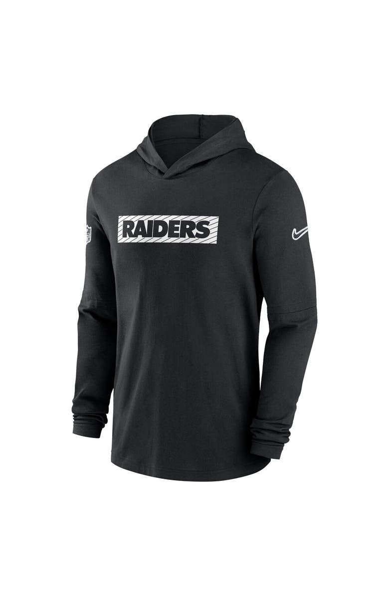 Nike Men's Nike Black Las Vegas Raiders Sideline Hoodie Performance Long Sleeve T-Shirt, Alternate, color, Black