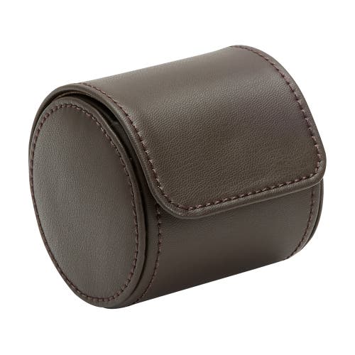Wolf Earth Single Watch Roll In Coffee