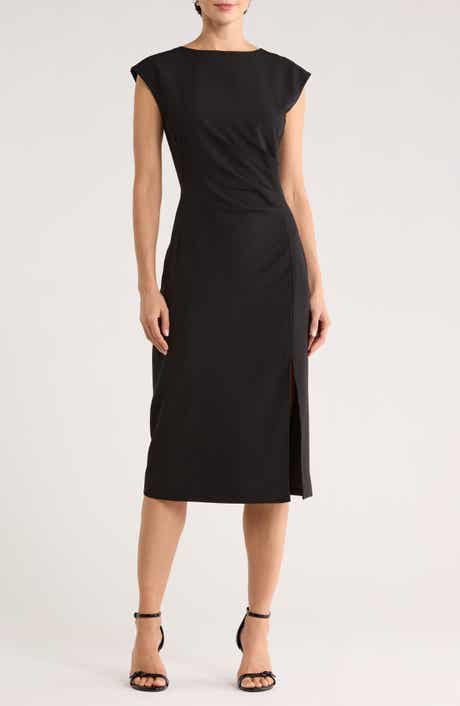NORDSTROM RACK Pleated Suiting Midi Dress