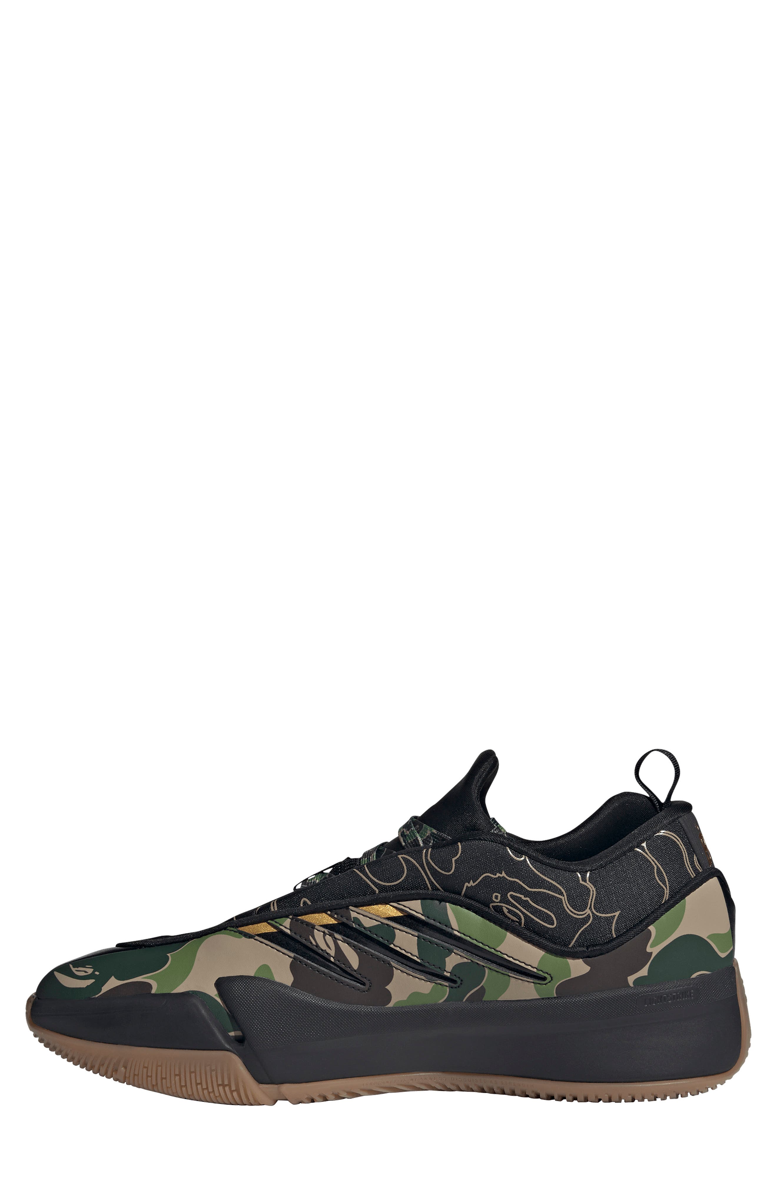 adidas x BAPE Dame 9 Sneaker, Alternate, color, Camo/ Black