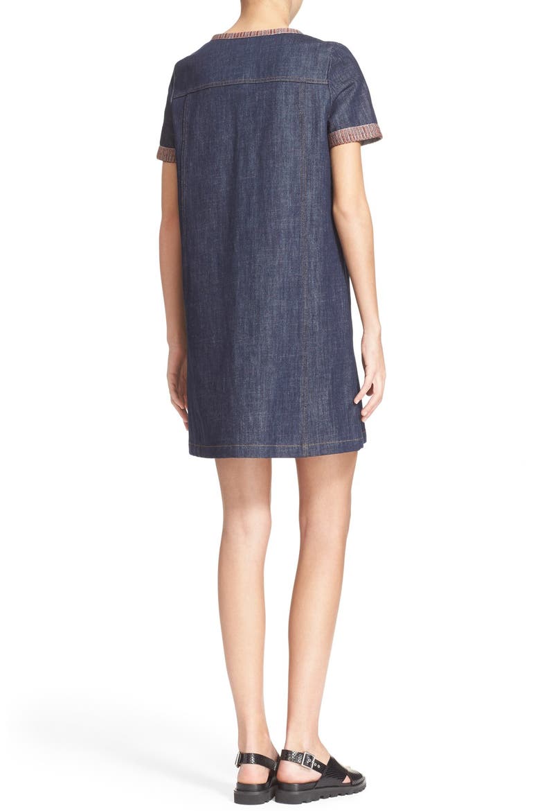 Denim Shift Dress, Alternate, color, INDIGO