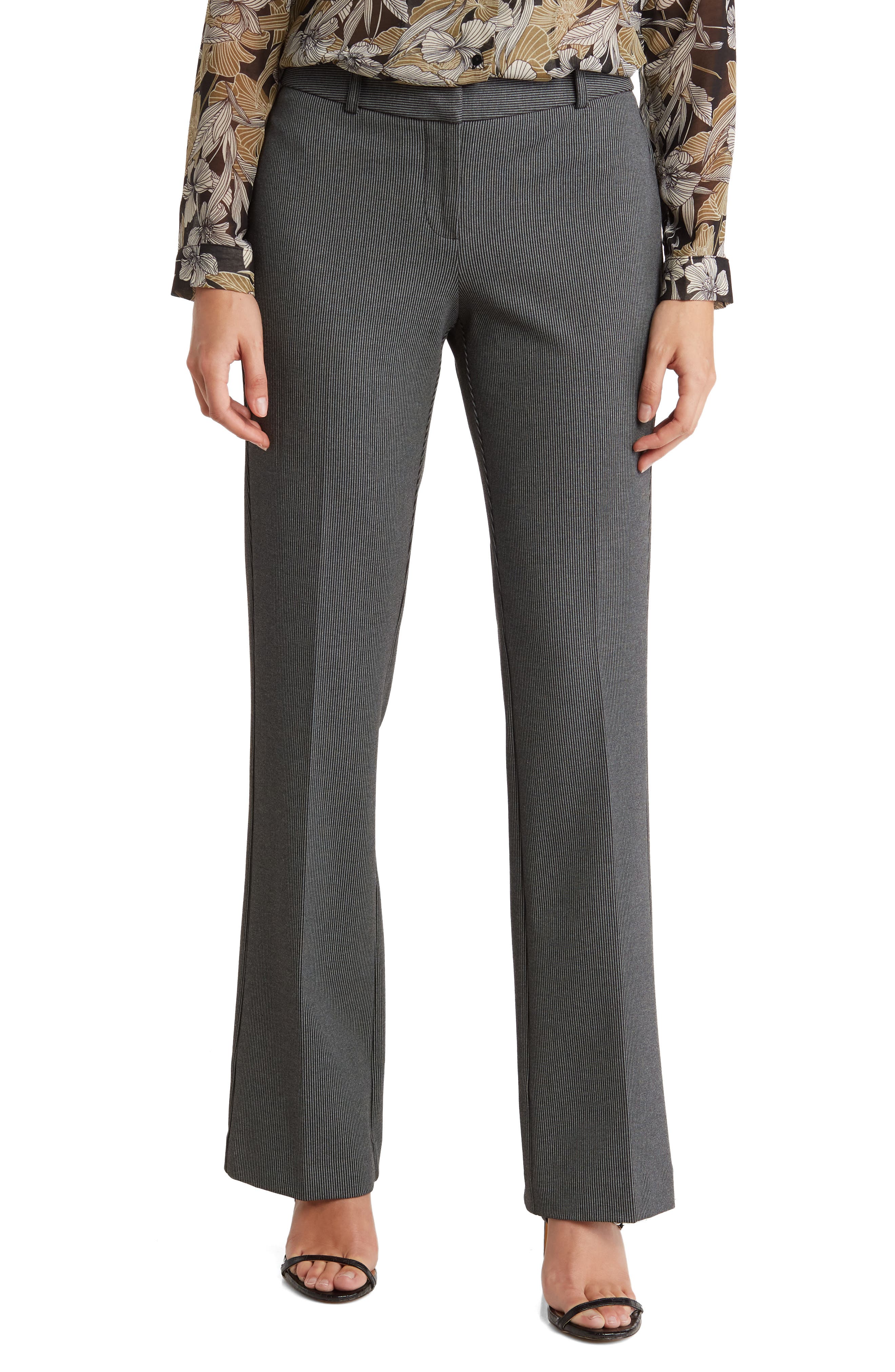 Amanda & Chelsea Ari Ponte Stripe Wide Leg Pants