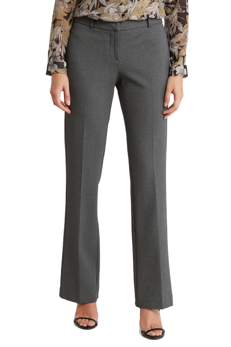 Ari Ponte Stripe Wide Leg Pants, Main, color, BLACK