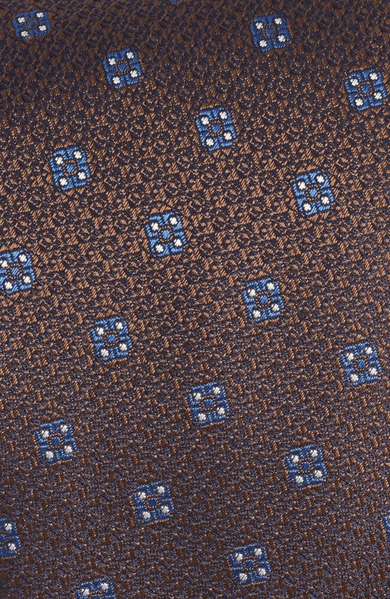 Canali Medallion Silk Tie, Alternate, color, Brown