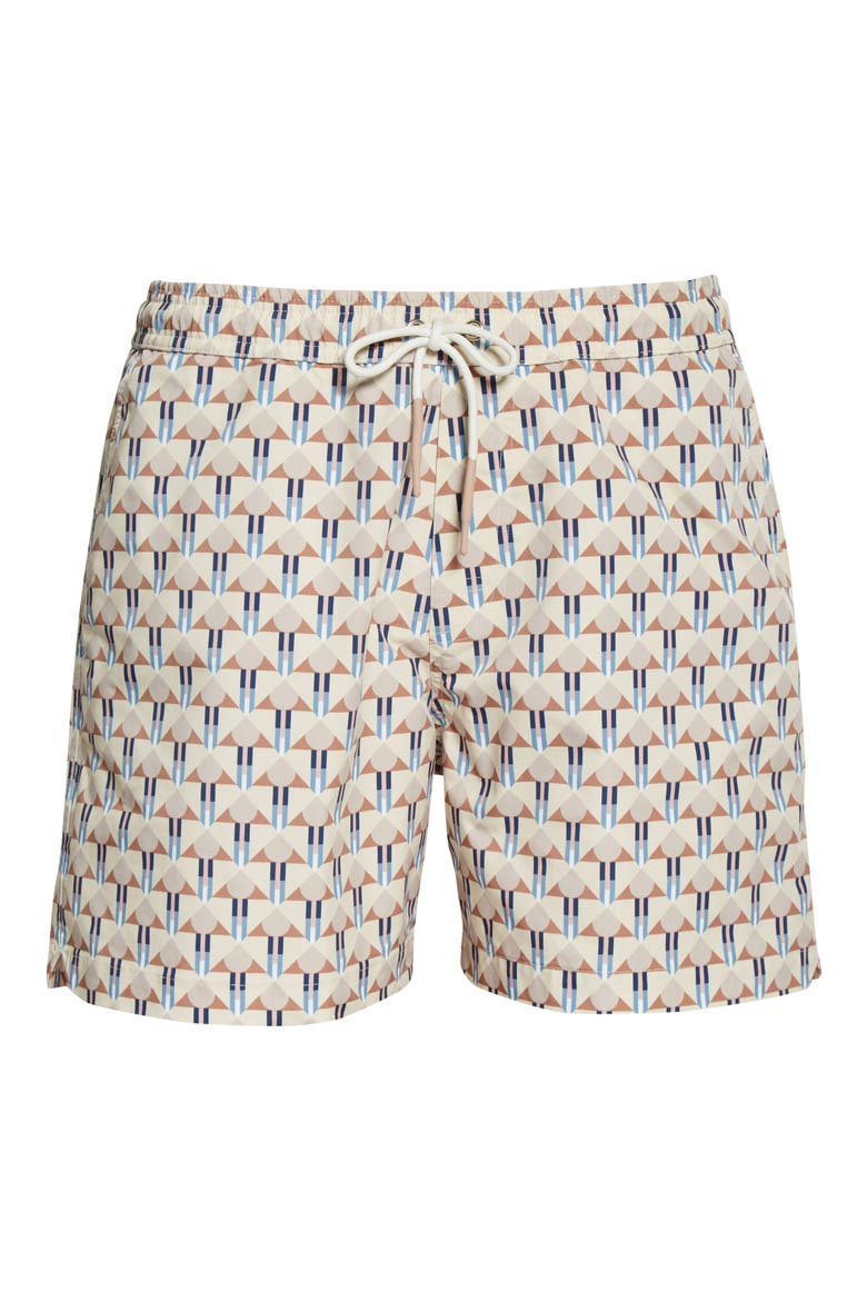 Print Swim Trunks, Alternate, color, SAND