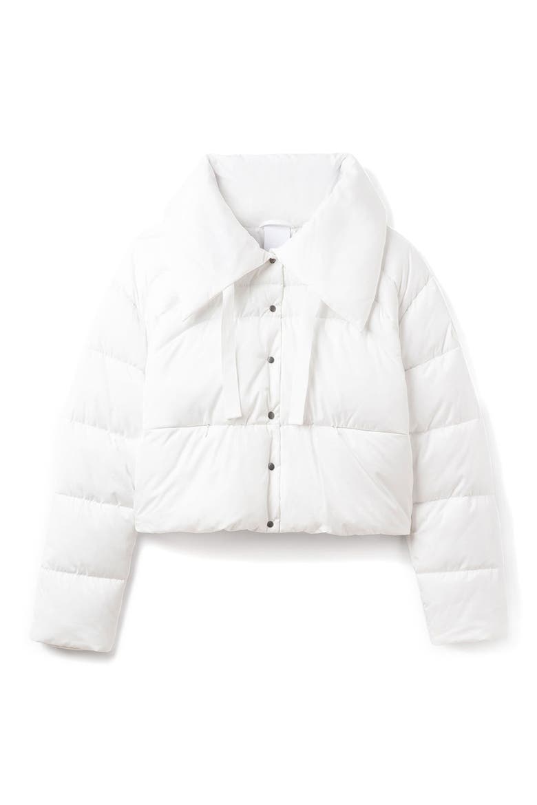 Crop Puffer Jacket, Alternate, color, WHITE