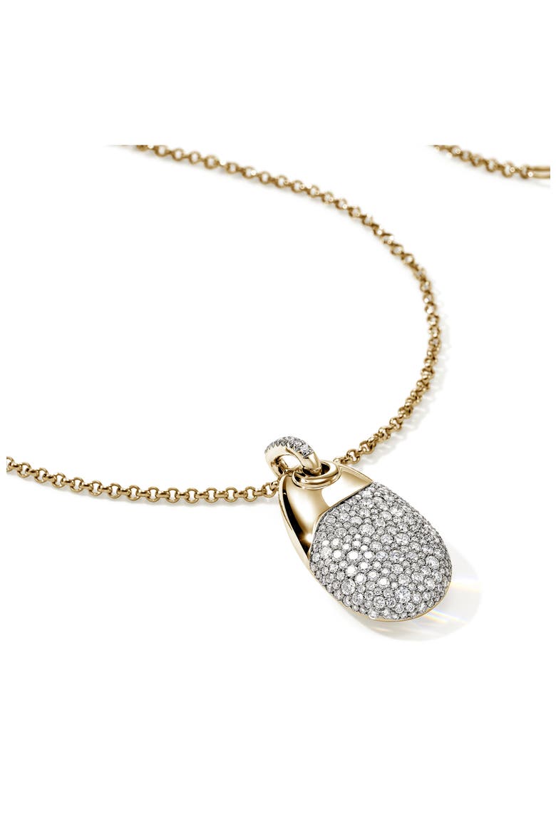 Artisan Series 18k Gold Diamond Pebble Pendant Necklace, Alternate, color, GOLD