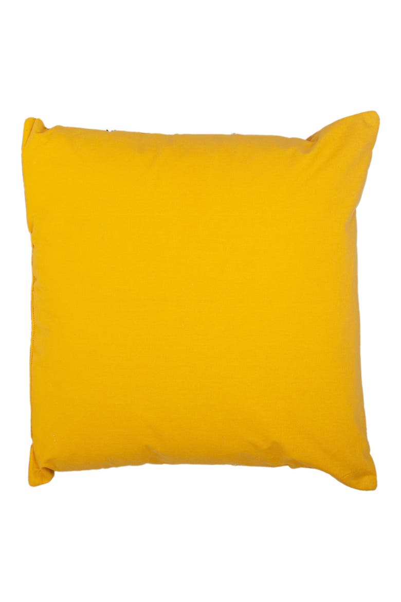 Fringe Cotton Pillow, Alternate, color, YELLOW
