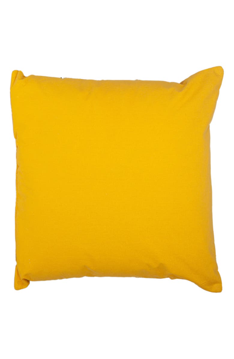 PARKLAND COLLECTION Fringe Cotton Pillow, Alternate, color, Yellow