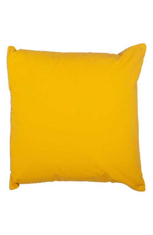Parkland Collection Fringe Cotton Pillow In Yellow