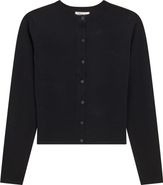 Vivid Cropped Ribbed Button Front Knit Cardigan