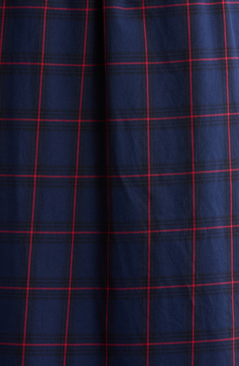 SUGARLIPS Holbrook Plaid Santana Tie Back Cotton Midi Dress, Alternate, color, Navy-Red