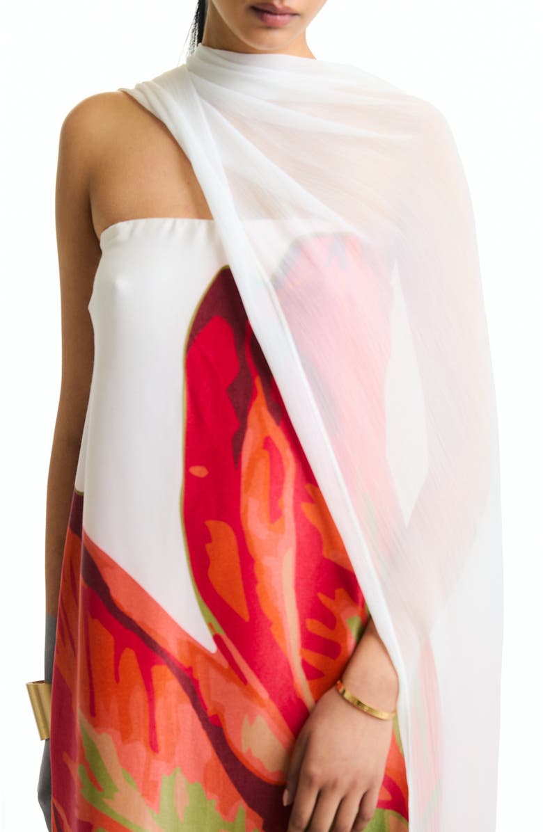 DIARRABLU Tubi Twa Strapless Dress Sira Rose With Shawl, Alternate, color, Sira Rose