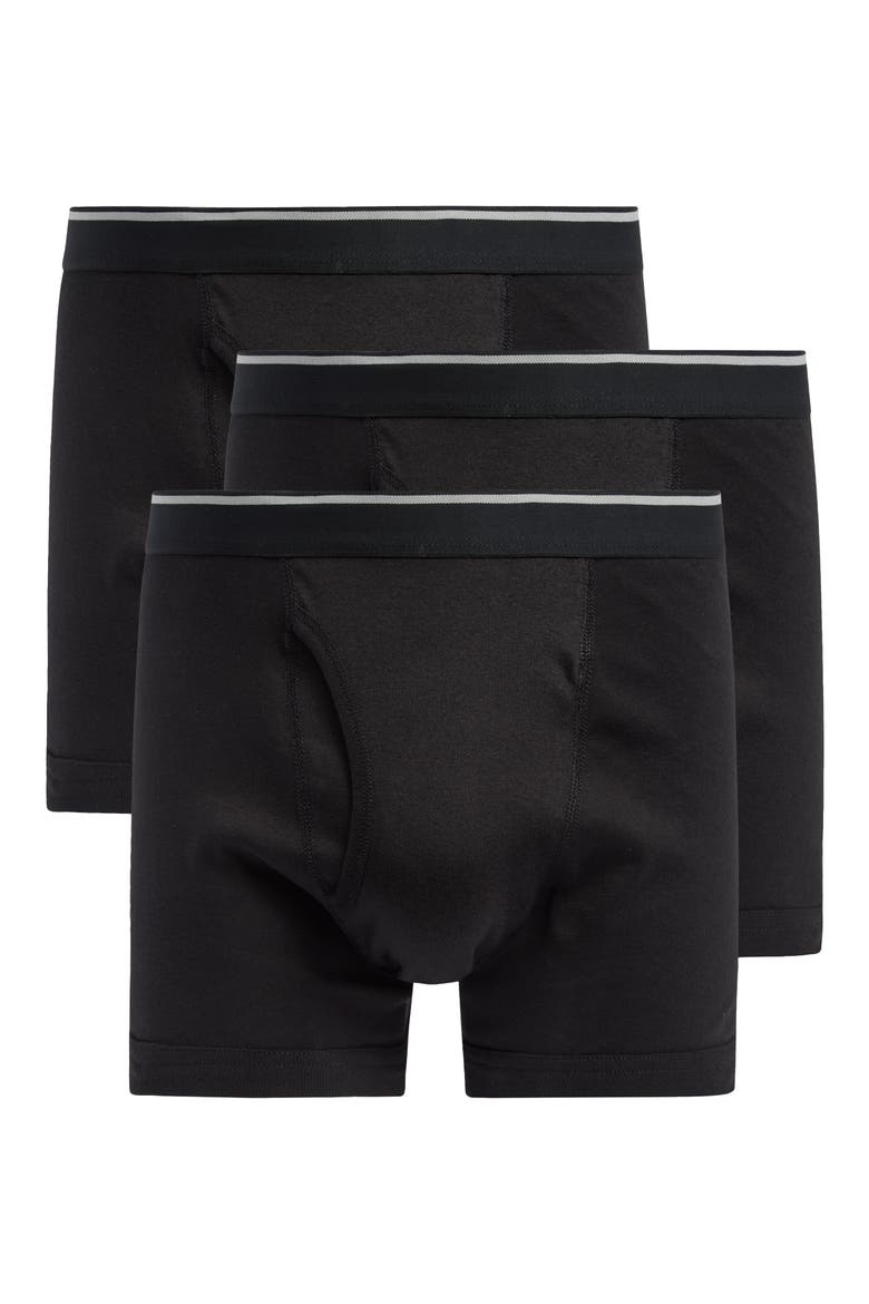 3-Pack Classic Cotton Boxer Briefs, Alternate, color, BLACK