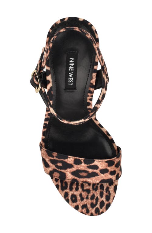 Shop Nine West Solas Ankle Strap Platform Sandal In Dark Natural