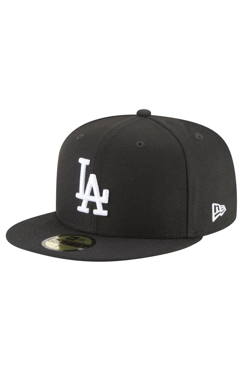 New Era Men's New Era Black Los Angeles Dodgers 2024/25 Back-to-Back Champions Diamond Side Patch 59FIFTY Fitted Hat, Alternate, color, Black