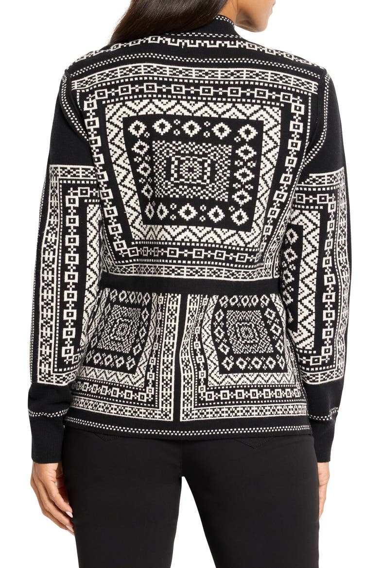 Nordic Nights Reversible Knit Jacket, Alternate, color, BLACK MULTI