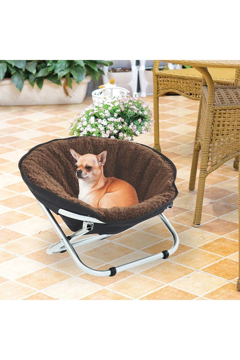 Etna Folding Pet Cozy Chair, Alternate, color, Brown