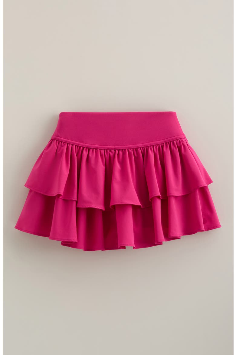 Kids' Volley Tiered Skort, Main, color, PINK PLUMIER