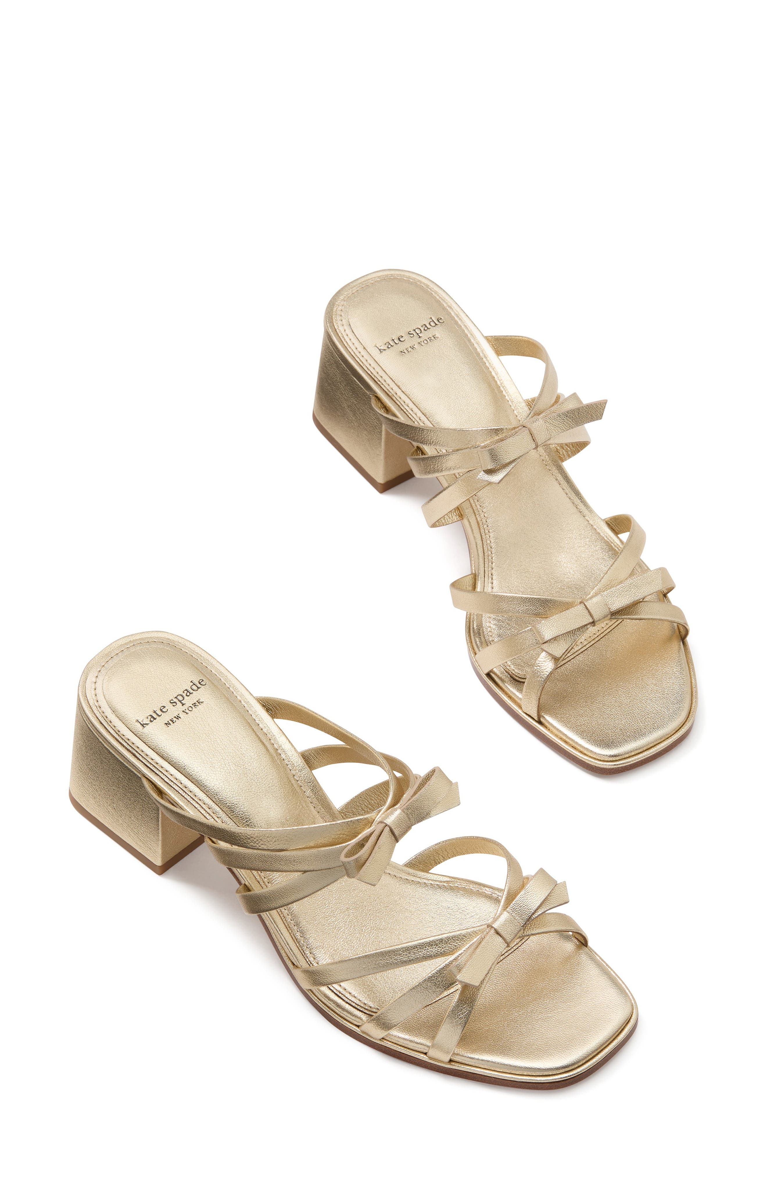 Kate Spade New York carolina metallic block heel sandal, Alternate, color, 