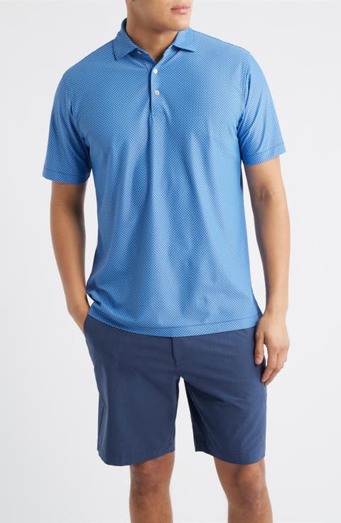 Grand Microprint Performance Piqué Golf Polo
