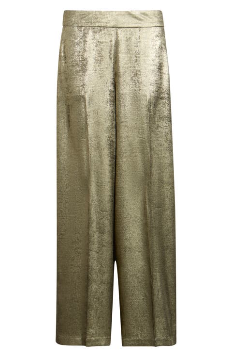 Foil Wide Leg Pants