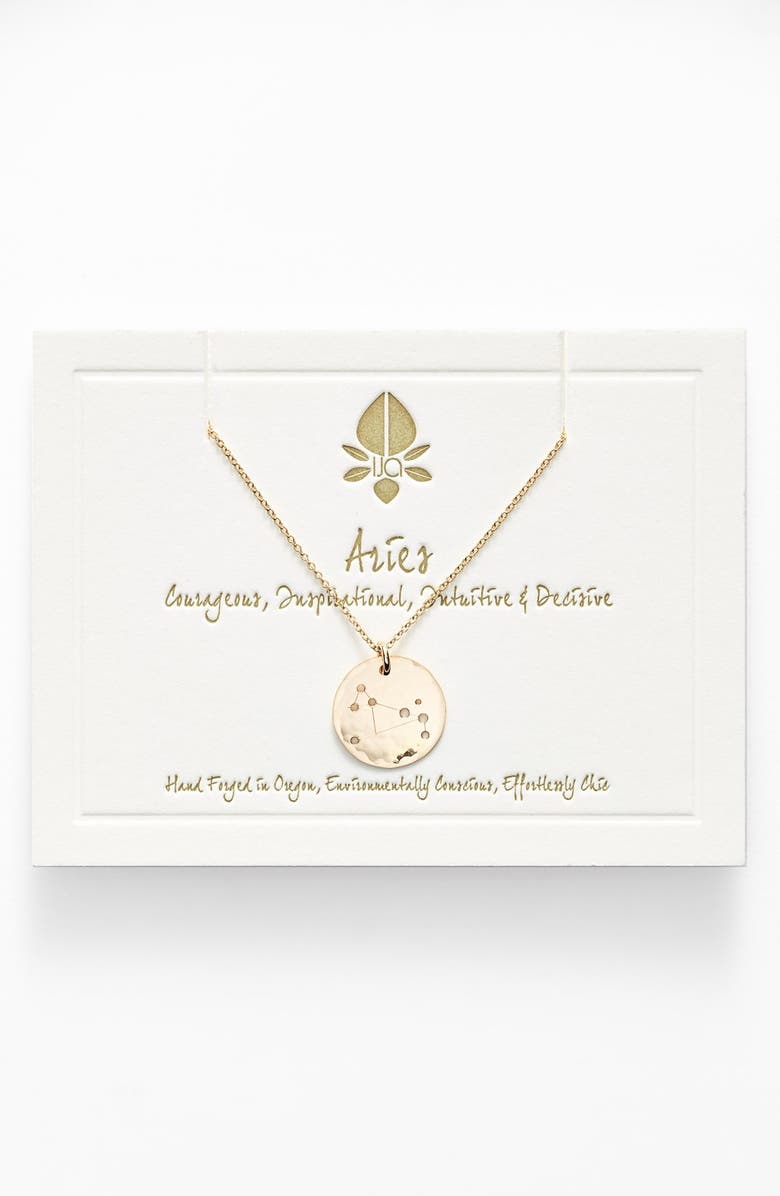 Nashelle Ija 'Small Zodiac' 14k-Gold Fill Necklace, Main, color, 