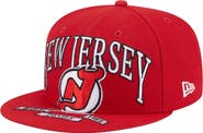 New Era Men's New Era Red New Jersey Devils Oversized Vintage Arch 59Fifty Fitted Hat