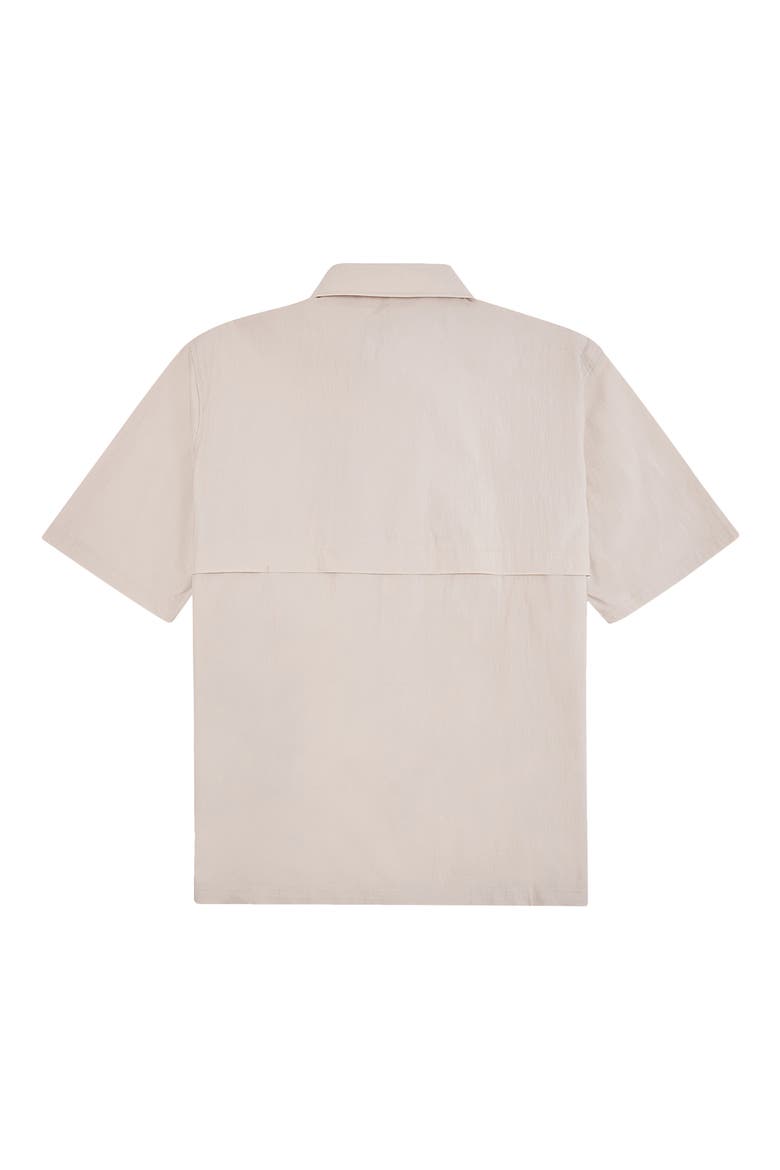 Utility Short Sleeve Button-Up Shirt, Alternate, color, SAND
