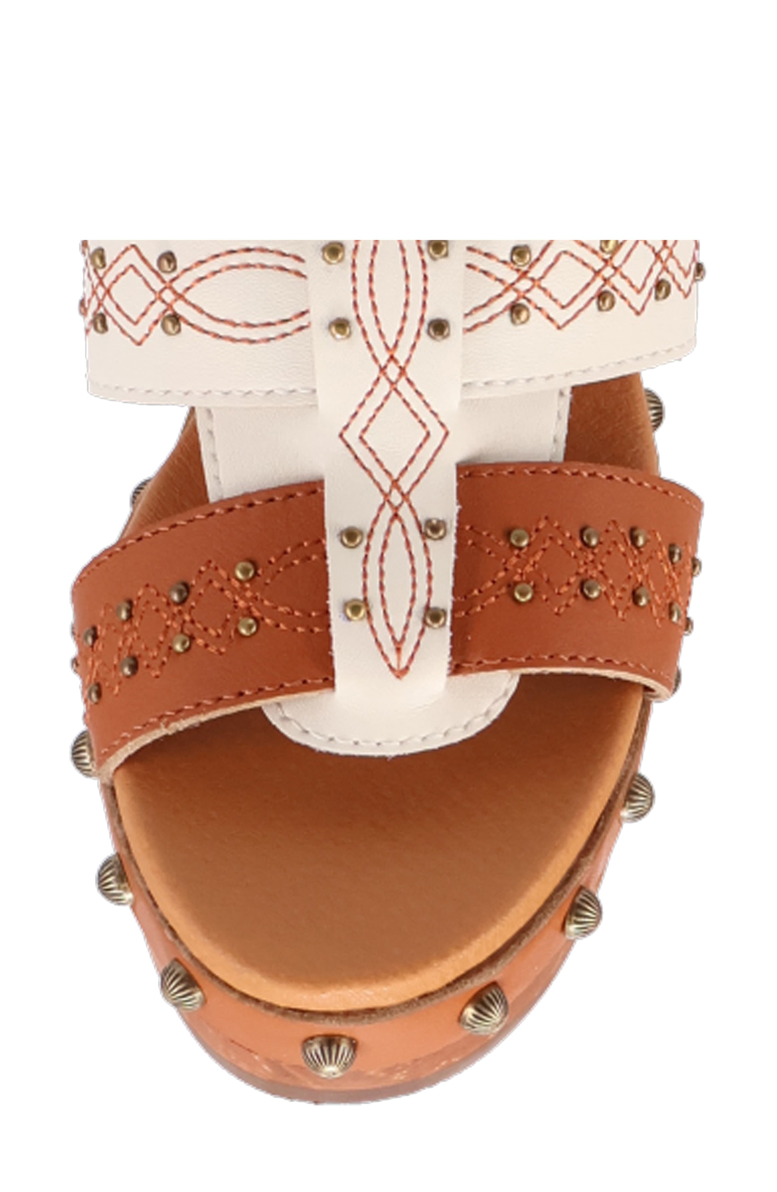 Dingo Chateau Platform Wedge Sandal, Alternate, color, Russet
