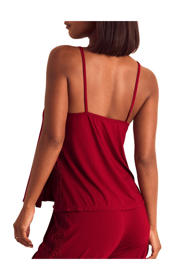 Marsha Pajama Cami & Jogger Set, Alternate, color, Dark red