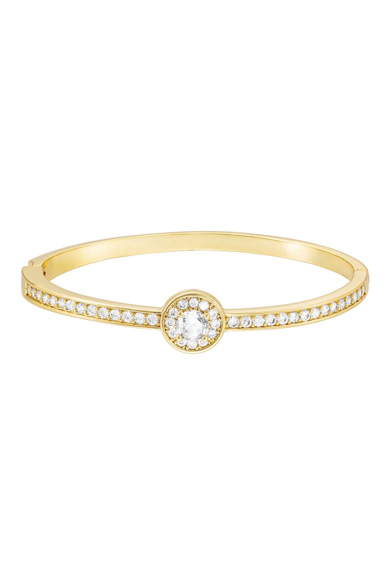 Cubic Zirconia Bangle, Alternate, color, GOLD