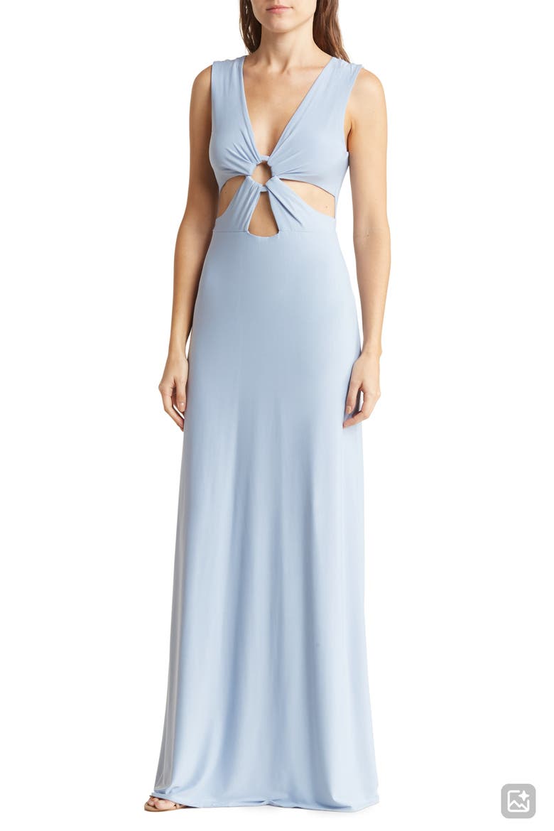 Josetta Sleeveless Maxi Dress, Main, color, DUSTY BLUE
