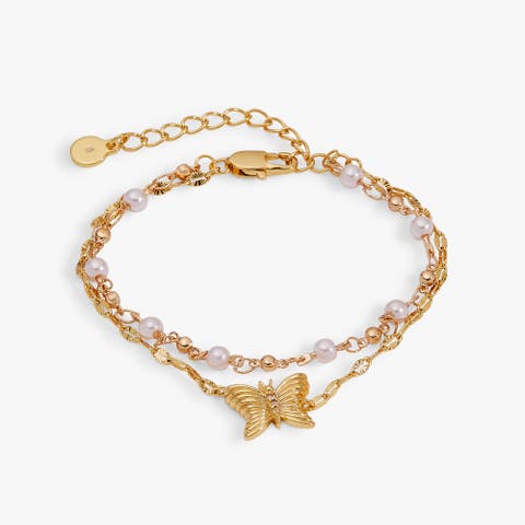 Festival 2 strand Butterfly bracelet