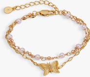 Alex and Ani Festival 2 strand Butterfly bracelet