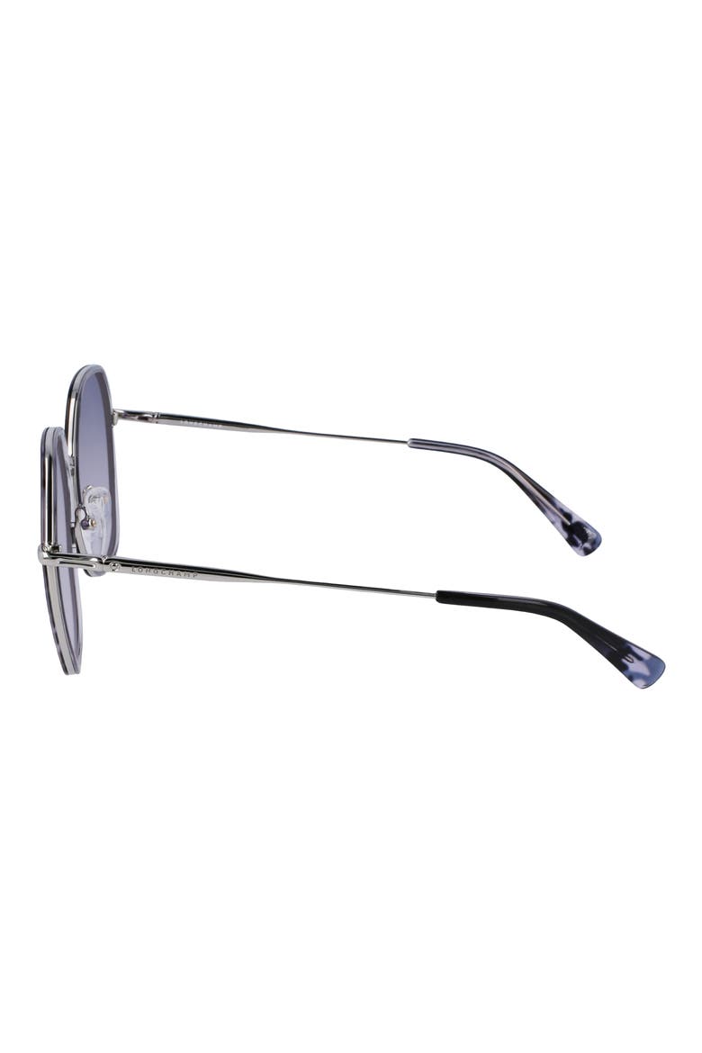 Roseau 58mm Gradient Rectangular Sunglasses, Alternate, color, SILVER/BLACK CAMOU