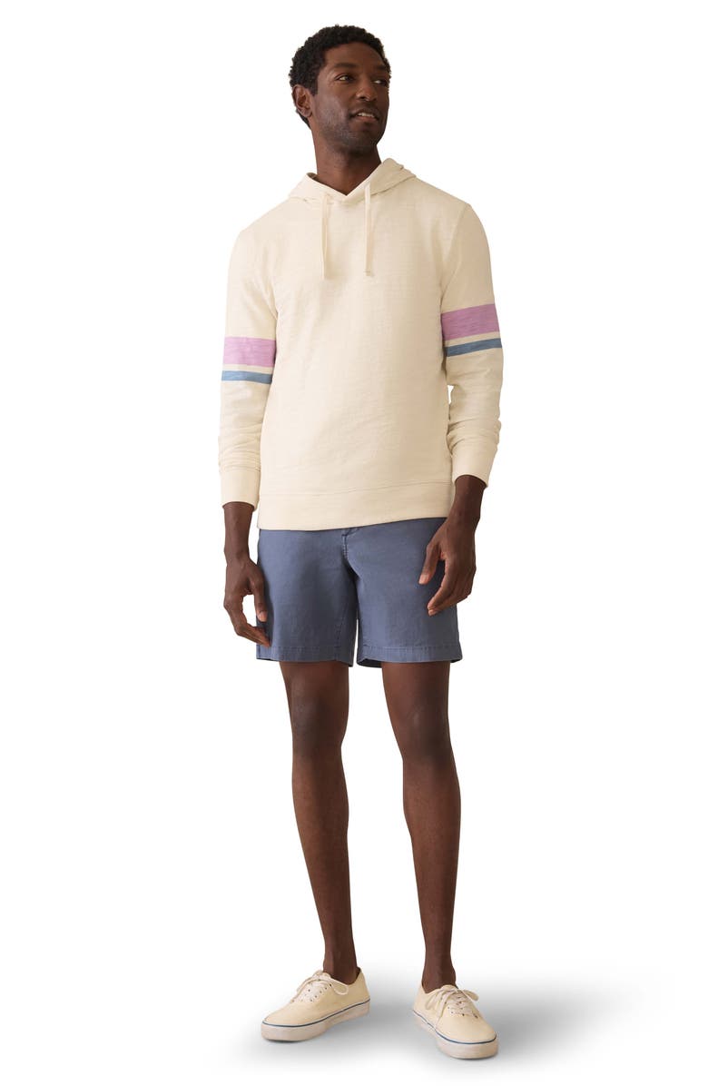 Faherty Sunwashed Slub Organic Cotton Hoodie, Alternate, color, Cream Dume Stripe