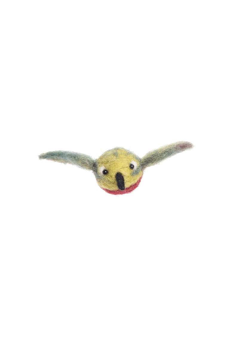 Hummingbird Felted Wool Hanging Christmas Tree Ornament, Main, color, Green