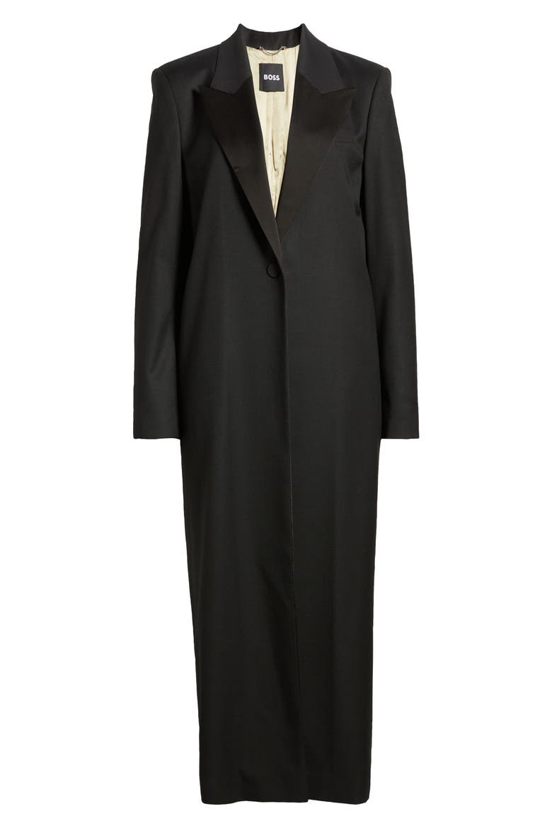 Corari Longline Coat, Alternate, color, BLK
