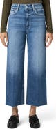 PAIGE Anessa Raw Hem High Waist Wide Leg Jeans