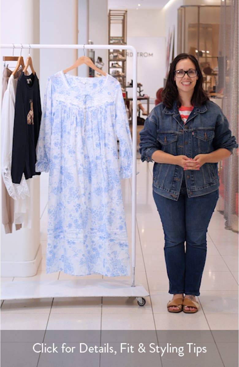 Long Sleeve Cotton Lawn Ballet Nightgown, sales video thumbnail