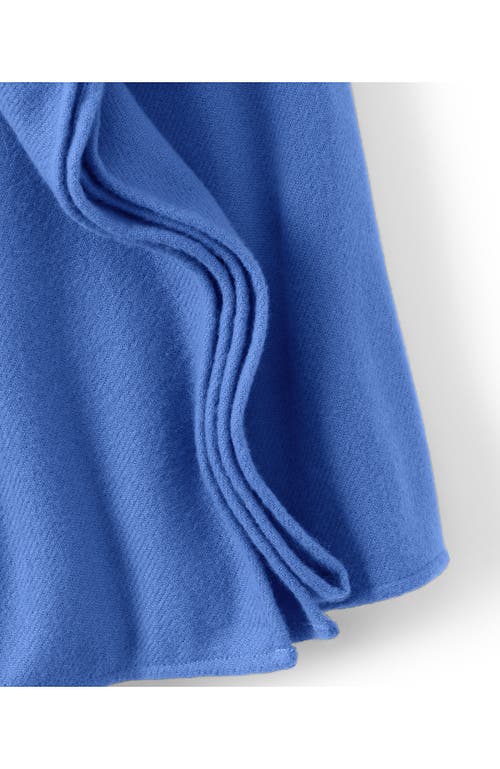 Lands' End Cashtouch Shawl Wrap In Blue