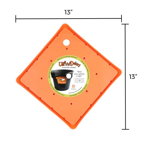 Bloem Upsadaisy Square Planter Insert In Orange