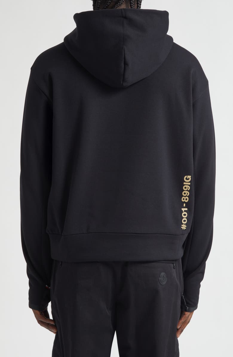 Moncler Polartec<sup>®</sup> Fleece Graphic Hoodie, Alternate, color, Black