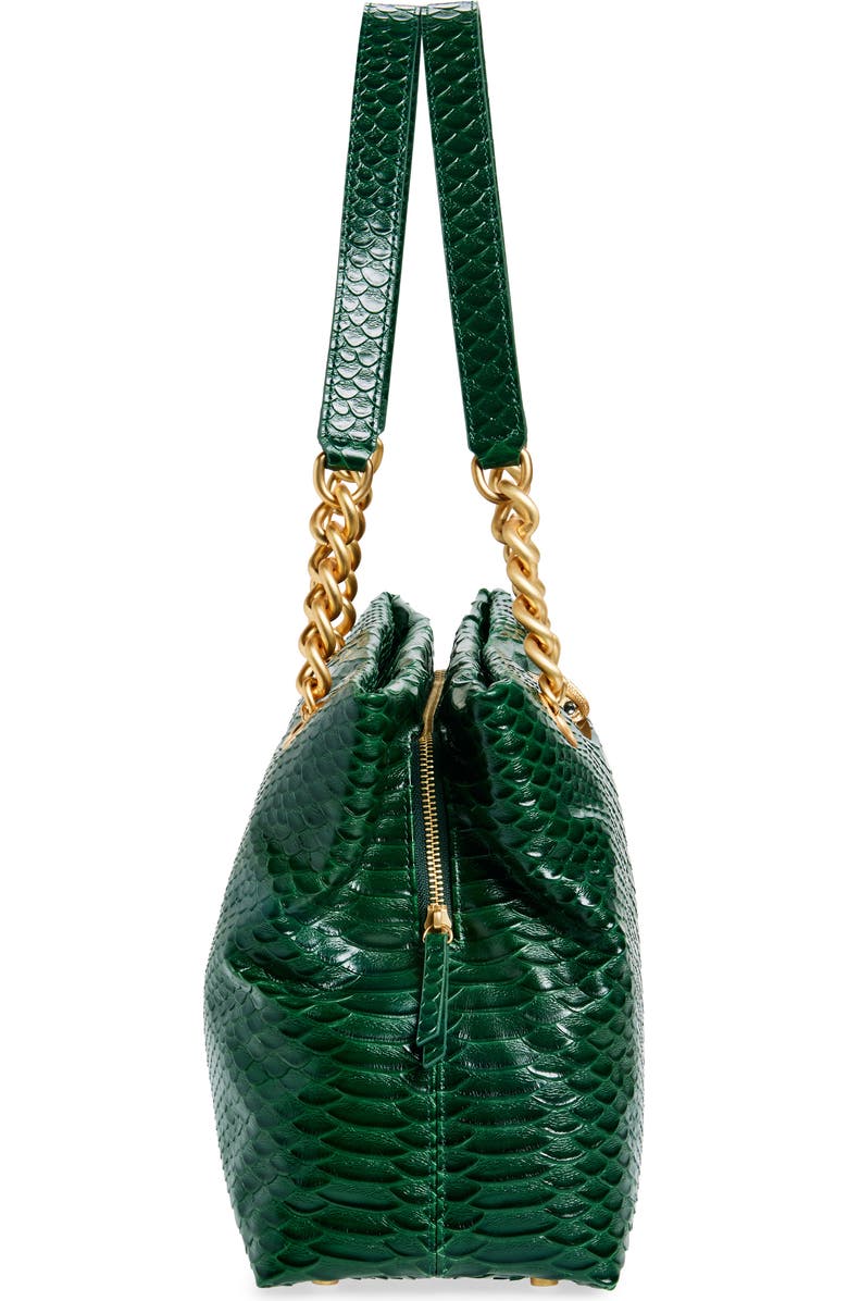 Kurt Geiger London Kensington Croc Embossed Leather Tote, Alternate, color, Dark Green