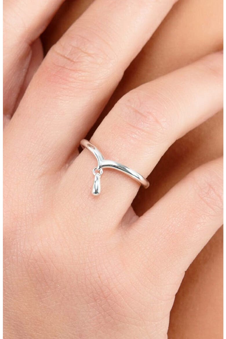 Mini Drop Ring, Alternate, color, Sterling Silver
