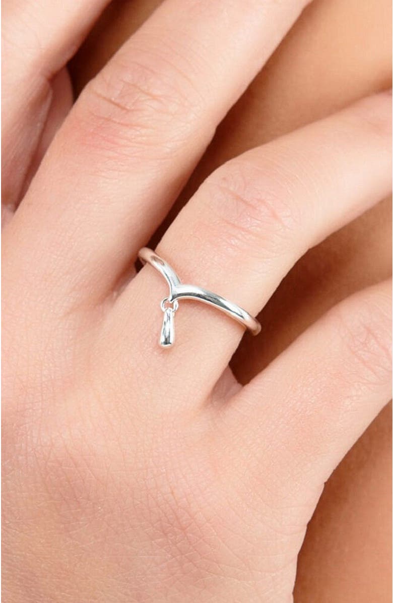 Lucy Quartermaine Mini Drop Ring, Alternate, color, Sterling Silver