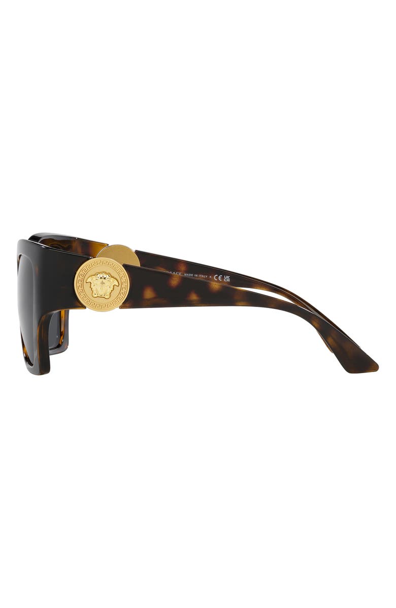Versace 55mm Square Sunglasses, Alternate, color, Havana